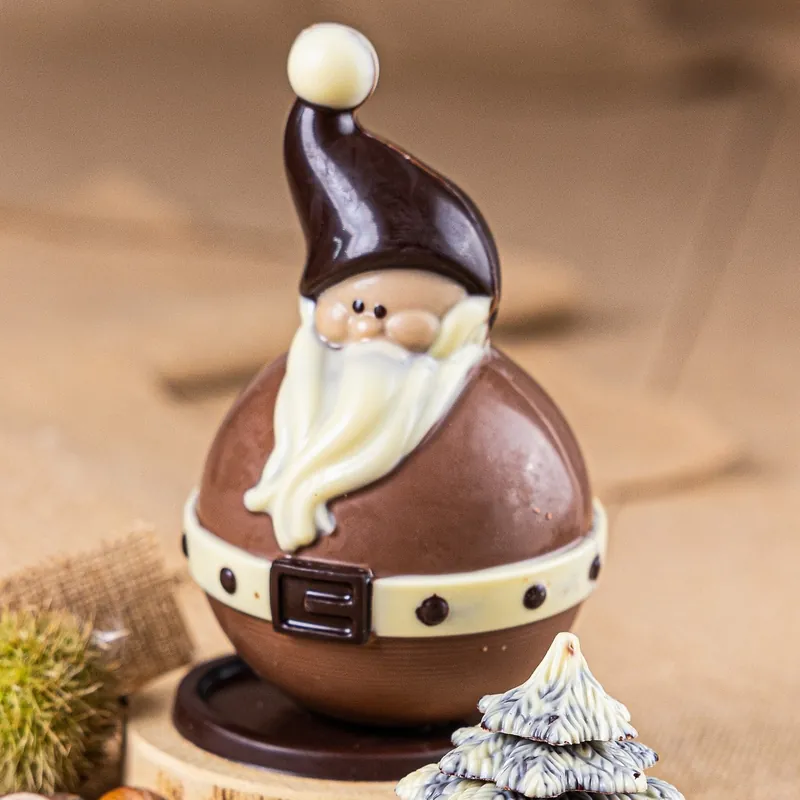 Babbo Natale di cioccolato dipinto a mano